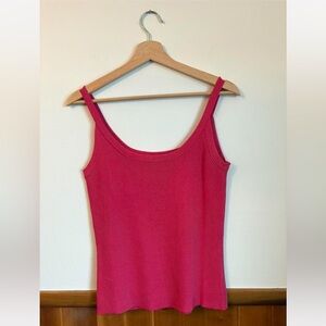Dana Buchanan Silk Pink ribbed tank top